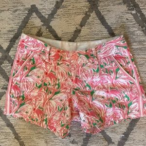 lilly pulitzer pink flamingo callahan short